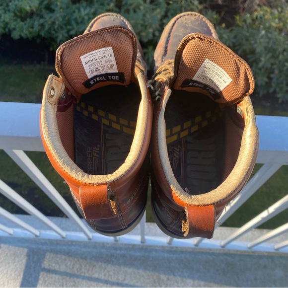 Golden Fox Work Boots 10 Men's Moc Toe Wedge Comfortable Boot for Construction - Picture 4 of 10